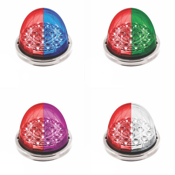 17 LED Watermelon Dual Color Red Light Flush Mount Kit