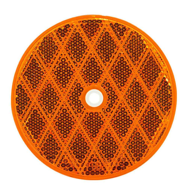 Amber Center Mount Bolt Reflector 20 Pack