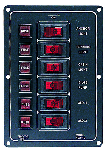 Aluminum SWITCH PANEL SIX SWITCH