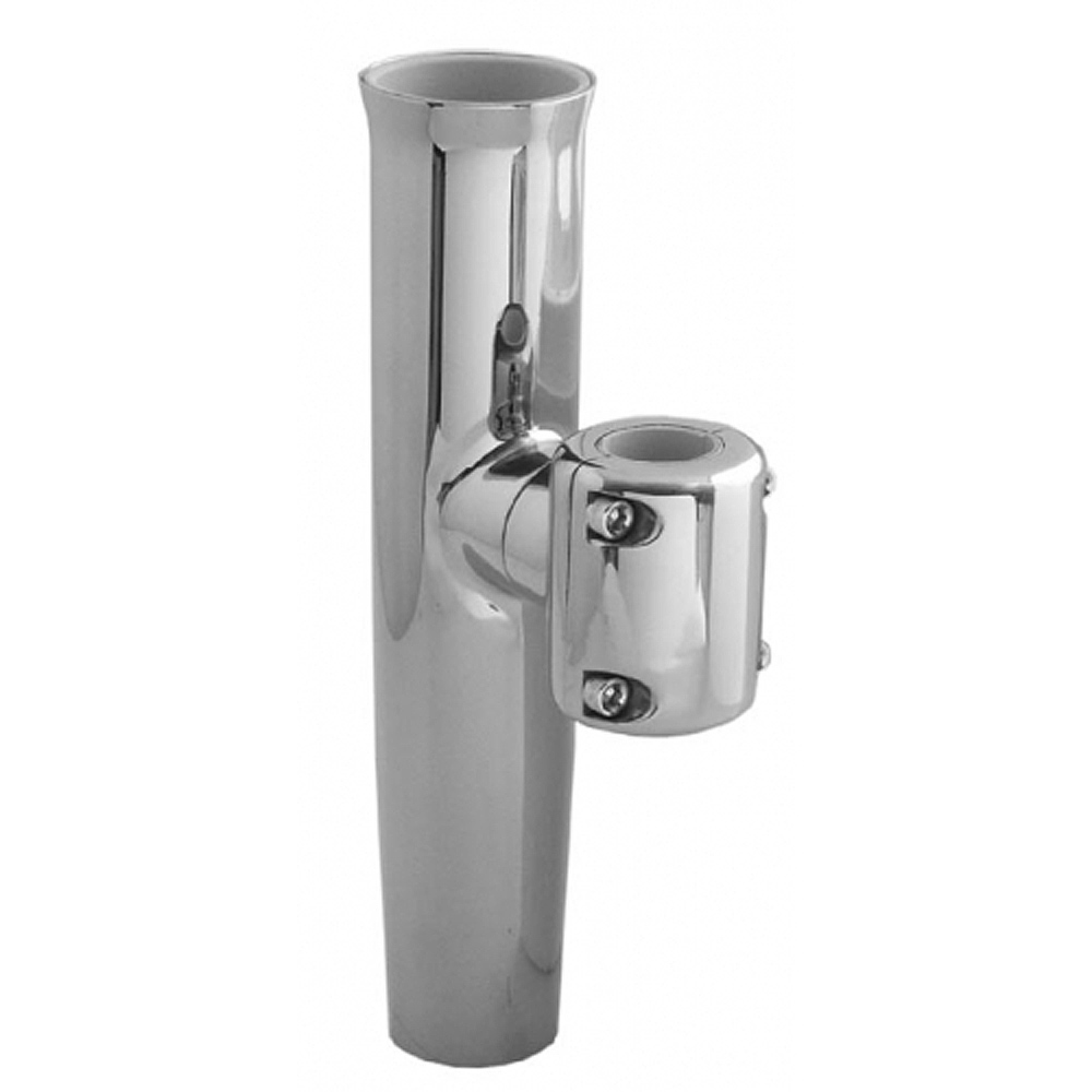 TACO Stainless Steel Clamp-On Adjustable Rod Holder - 1-1/16" & 1-5/16" O.D. (Pipe), 1-1/4" O.D. (Tube) - P/N F16-2623POL-1