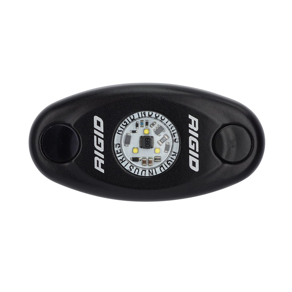 RIGID Industries A-Series Black High Power LED Light Single - Amber - P/N 480333