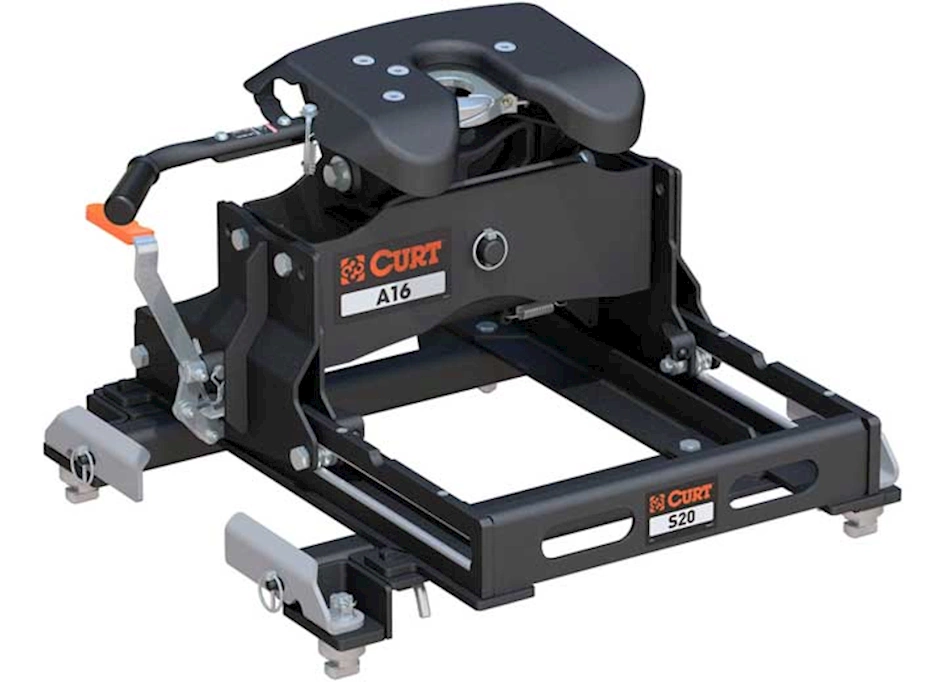 Curt Manufacturing (kit 16520+16564+16023)a16 sliding 5th wheel hitch 16k silverado/sierra 6.5ft puck system