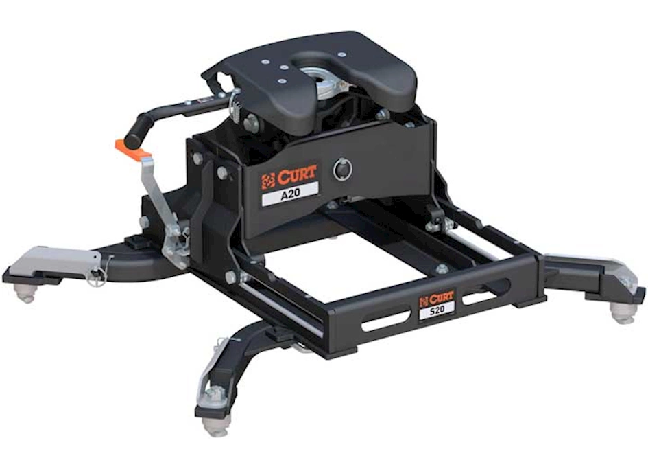 Curt Manufacturing (kit 16540+16564+16022)a20 sliding 5th wheel hitch 20k ram 2500/3500 6.5ft puck system