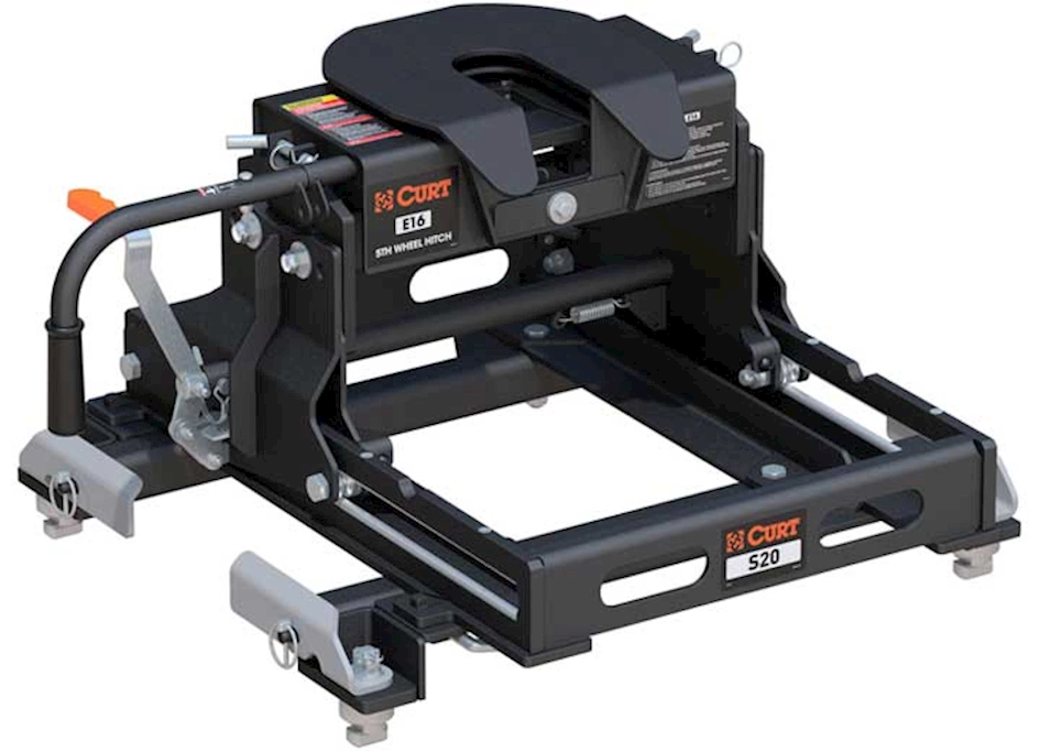 Curt Manufacturing (kit 16515+16023+16564)e16 sliding 5th wheel hitch 16k silverado/sierra 6.5ft puck system