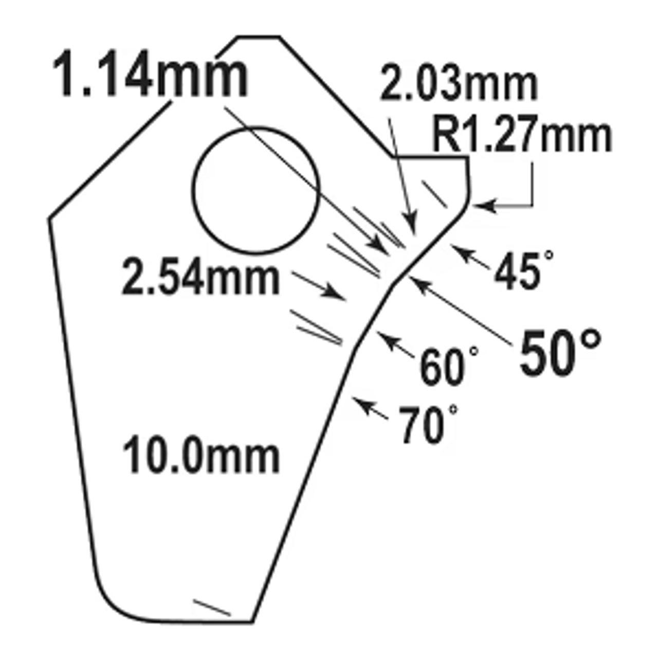 Goodson Intake Valve Seat Cutter Blade EFT-5061B-HP