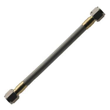 Fragola PTFE Hose Assembly 12" Length -10 Straight x Straight Black Aluminum Nut 6010-1-1-12BL
