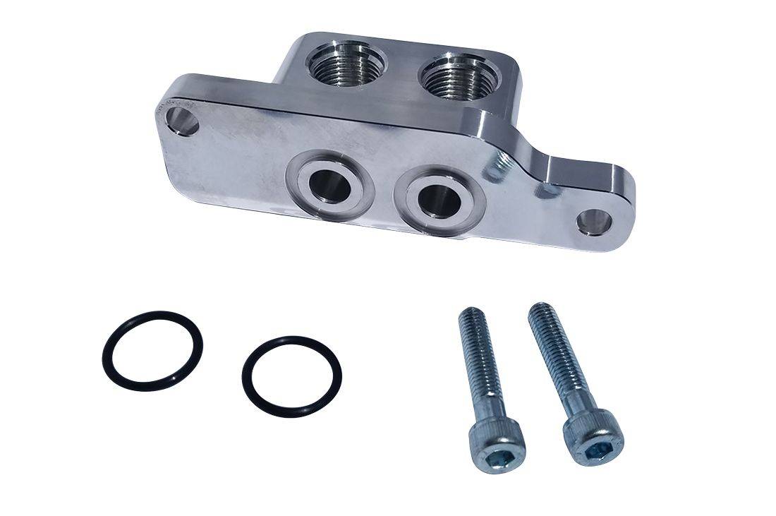 GM LS Series 90 Degree Remote Spin-On Oil Filter Adapter Moroso 23707