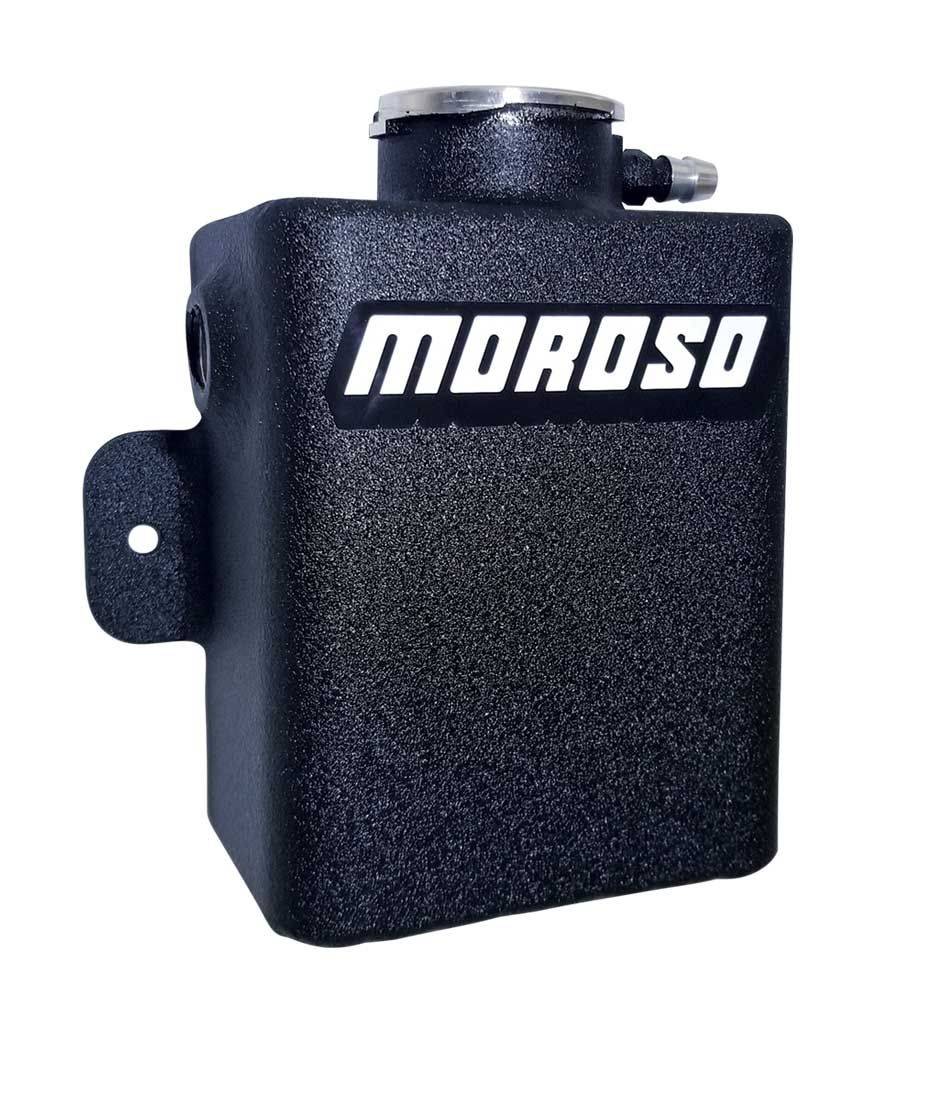 Coolant Expansion Tank, Universal Catch Can, Rectangular, 1.25 Qt., Black Wrinkle Powder Coat Finish Moroso 63952