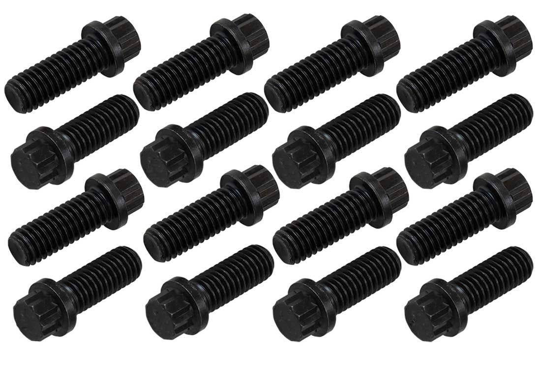 Header Bolt Kit, Thick Header Flange, 16 Bolts Moroso 38713