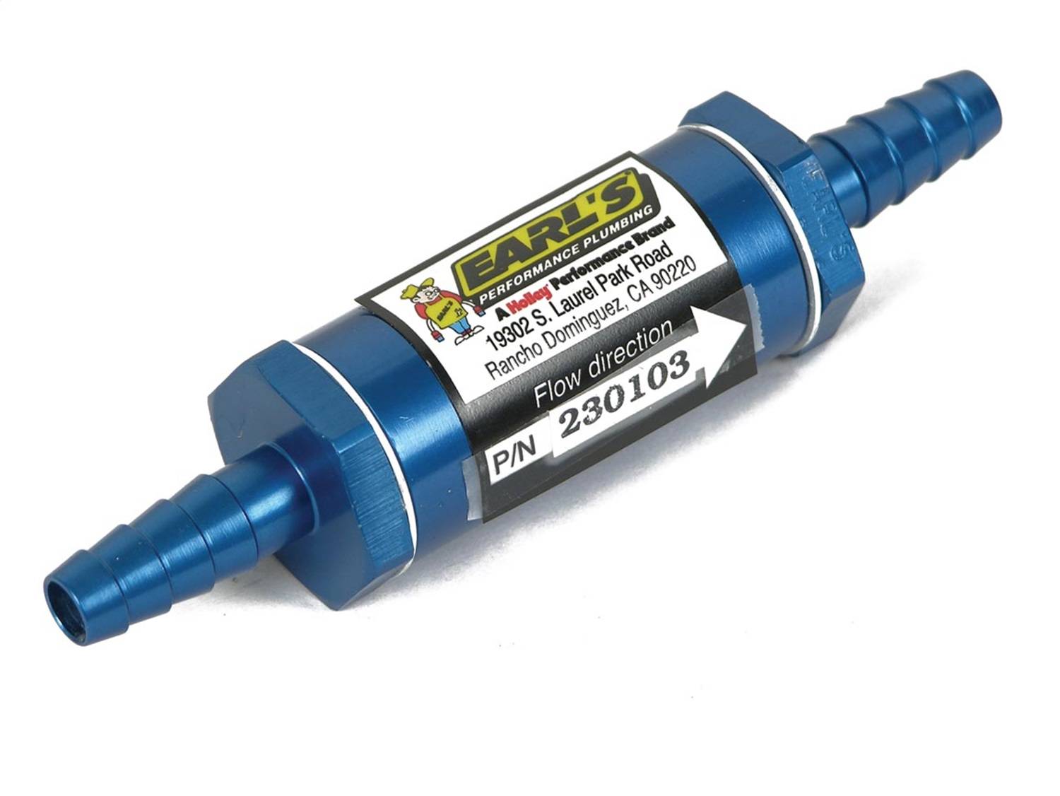 Earl's Performance Aluminum In-Line Fuel Filter 230103ERL