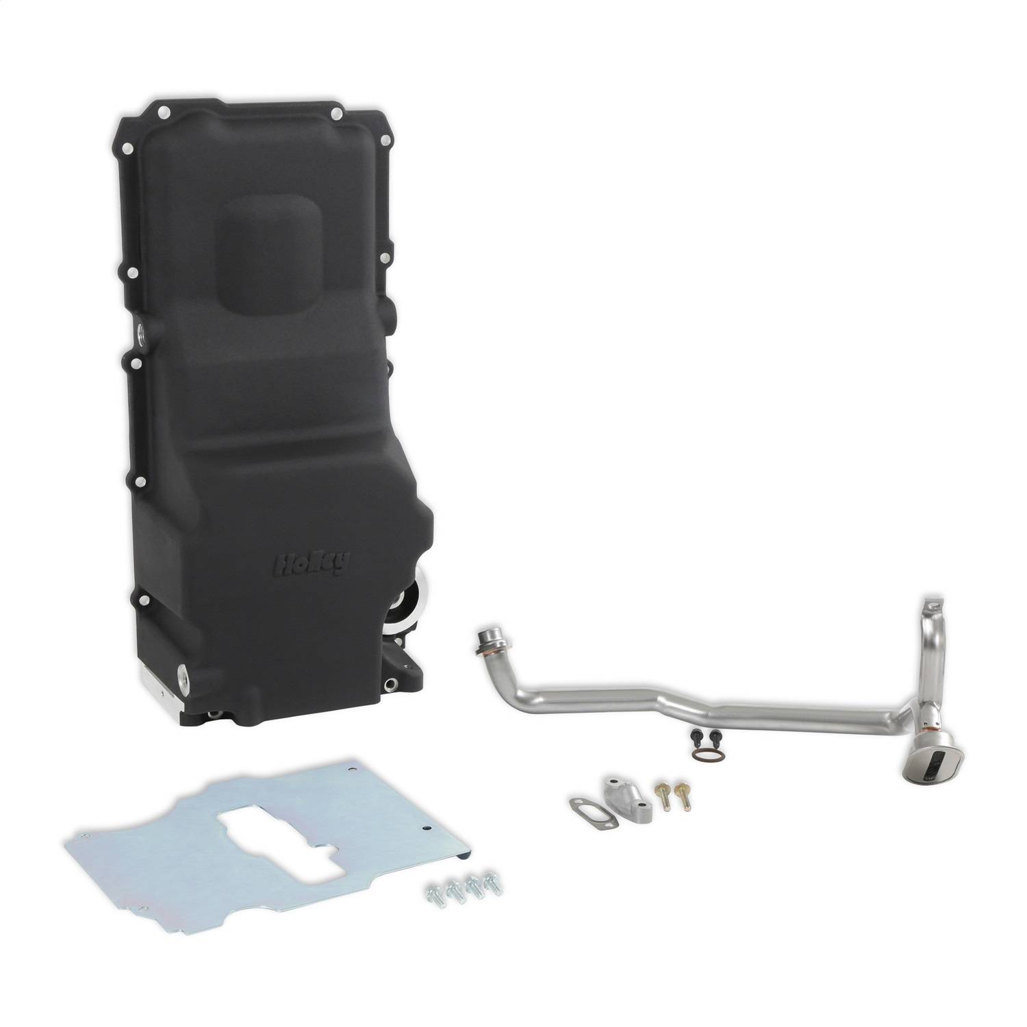 Holley GM LS Swap Oil Pan - Black - Additional Front Clearance 302-3BK