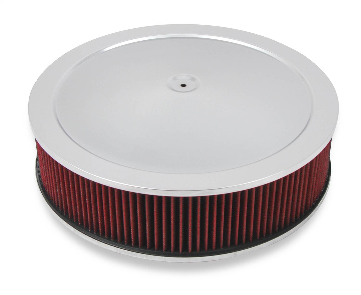 Holley 4150 Drop Base Air Cleaner Chrome W/4" Red Washable Gauze Filter 120-4140
