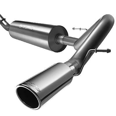 17800769 - 01-06 Silverado/Sierra "Classic" 2500 6.0L, Extended Cab, 6' 6" Bed, Chevrolet Performance Exhaust System, Catalytic Converter Back Single Rear Exit - Performance Sound