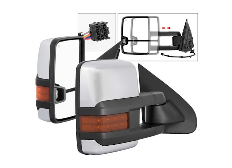 Spyder Automotive (xtune )14-16 silverado g3 power heated amber led signal telescoping mirror chro