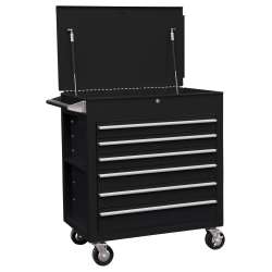 Premium Full Drawer Service Cart - Matte Black