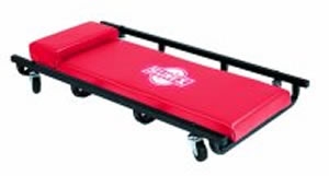 Red Vinyl Padded 4-Wheel 36 in. x 17