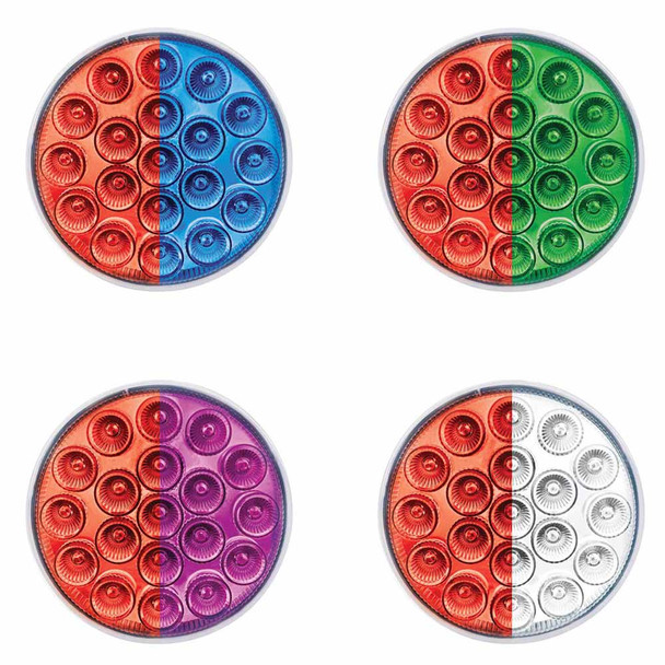 19 LED 4" Round Double Fury Red Clearance Marker Light