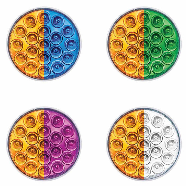 19 LED 4" Round Double Fury Amber Clearance Marker Light
