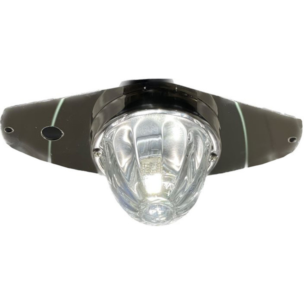 Freightliner Stainless Steel Above Door Dome Light With 1 Watermelon Light Hole And 1 Toggle Switch Hole